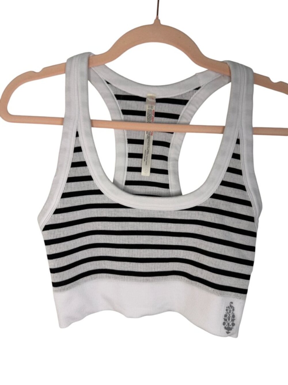 NWOT FP Movement Go To Striped Sports Bra – White Combo – M/L- MSRP $48 - Picture 2 of 9